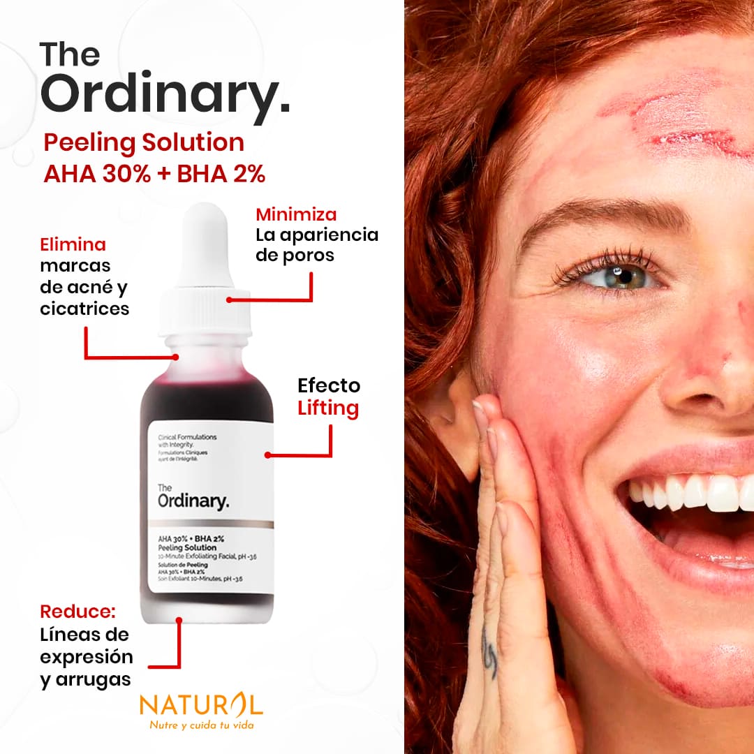 Peeling Solution AHA 30% + BHA 2% The Ordinary - Piel renovada