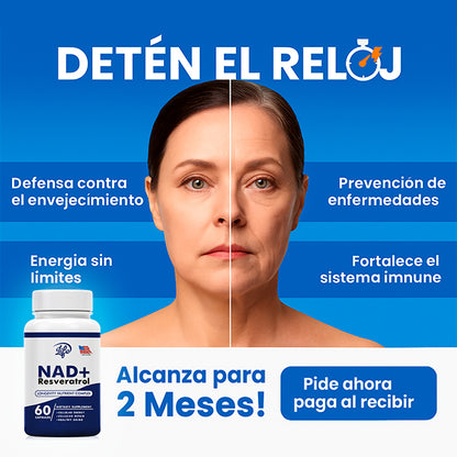 NAD+ Resveratrol | Suplemento Potenciador y Rejuvenecedor