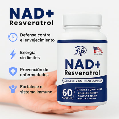 NAD+ Resveratrol | Suplemento Potenciador y Rejuvenecedor