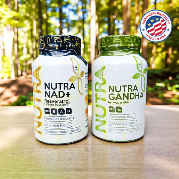 Combo: Nutra NAD+ Resveratrol + Ashwagandha | Antiestrés y Longevidad