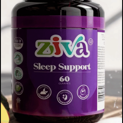 Ziva Sleep Support – Gomitas de Melatonina y Magnesio para Dormir Mejor, 60 Unidades