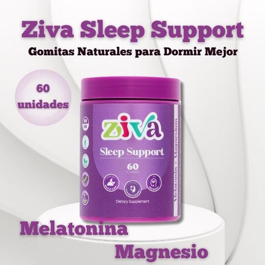 Ziva Sleep Support – Gomitas de Melatonina y Magnesio para Dormir Mejor, 60 Unidades