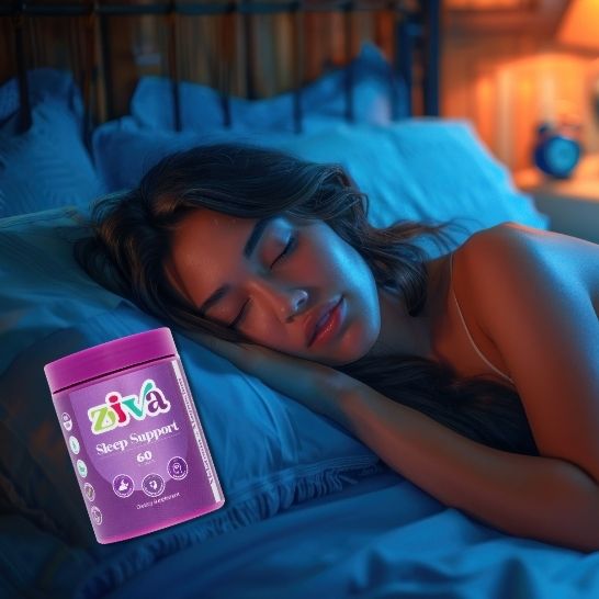 Ziva Sleep Support – Gomitas de Melatonina y Magnesio para Dormir Mejor, 60 Unidades