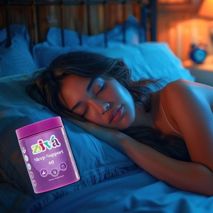 Ziva Sleep Support – Gomitas de Melatonina y Magnesio para Dormir Mejor, 60 Unidades