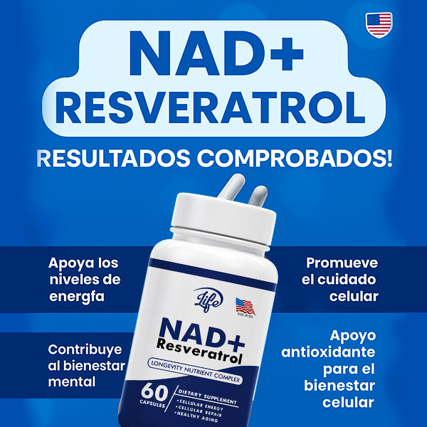 NAD+ Resveratrol | Suplemento Potenciador y Rejuvenecedor