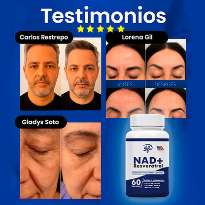 NAD+ Resveratrol | Suplemento Potenciador y Rejuvenecedor