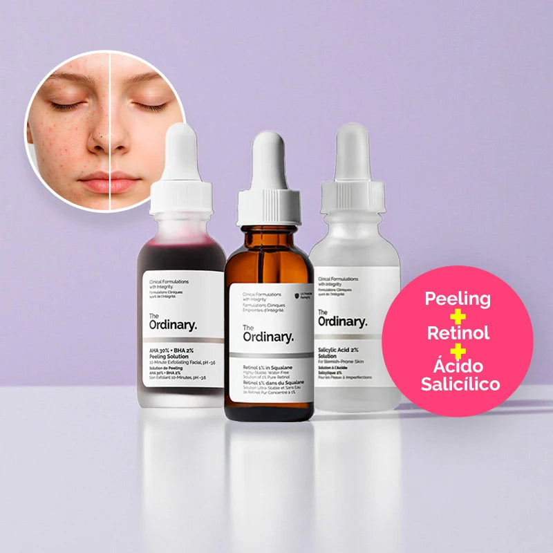 Combo The Ordinary | Anti Acné: Peeling + Retinol + Ácido Salicílico