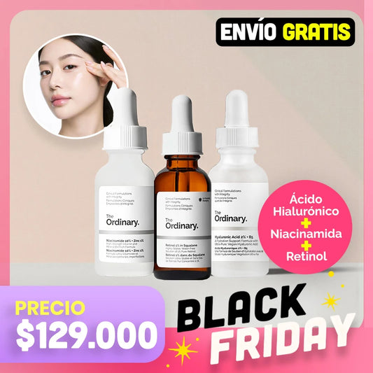 Combo Anti-Poros + Glow + Renovación | Niacinamida + Ácido Hialurónico + Retinol